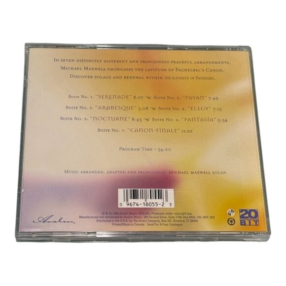 Pachelbel CD The Elegance of Pachelbel Classical Music Michael Maxwell 1998 Albu - Picture 6 of 8